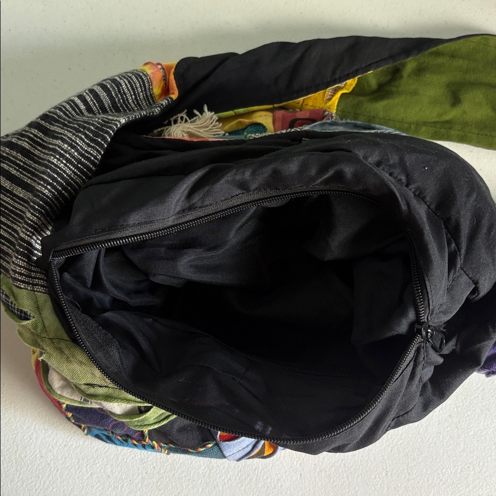 Large Patchwork Artistic Slouch Bag - image 4